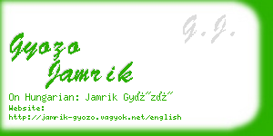 gyozo jamrik business card